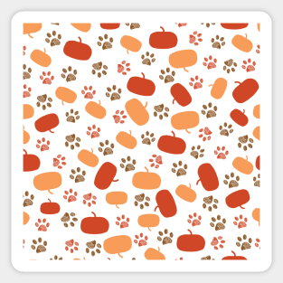 Pumpkin with paws Sticker